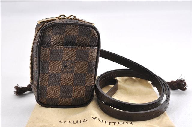 Authentic Louis Vuitton Damier Etui Okapi PM Camera Case Pouch N61738 LV K4656