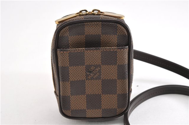 Authentic Louis Vuitton Damier Etui Okapi PM Camera Case Pouch N61738 LV K4656