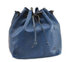 Authentic Louis Vuitton Epi Petit Noe Shoulder Drawstring Bag M44105 Blue K4659