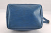 Authentic Louis Vuitton Epi Petit Noe Shoulder Drawstring Bag M44105 Blue K4659