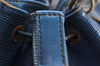Authentic Louis Vuitton Epi Petit Noe Shoulder Drawstring Bag M44105 Blue K4659