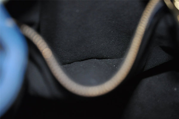 Authentic Louis Vuitton Epi Petit Noe Shoulder Drawstring Bag M44105 Blue K4659