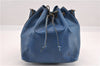 Authentic Louis Vuitton Epi Petit Noe Shoulder Drawstring Bag M44105 Blue K4659