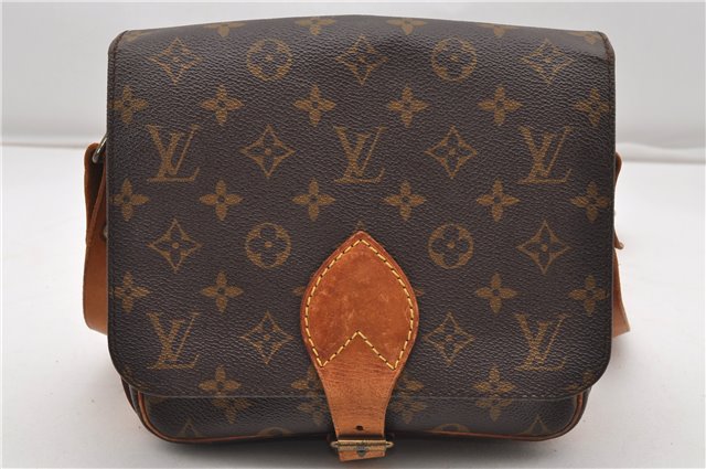 Authentic Louis Vuitton Monogram Cartouchiere MM M51253 Shoulder Cross Bag K4662