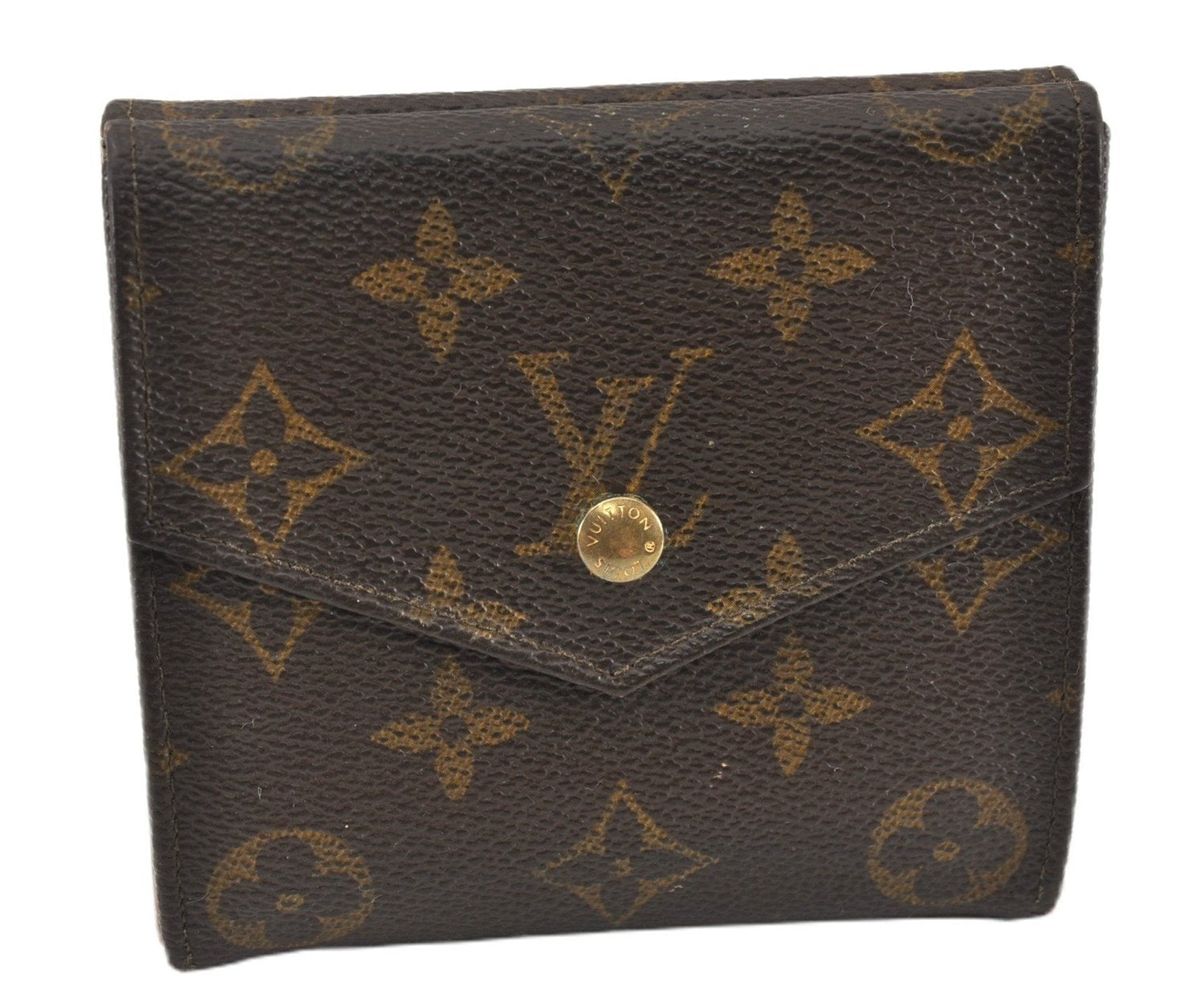 Authentic Louis Vuitton Monogram Porte Monnaie Billets Wallet M61660 LV K4664