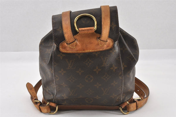 Authentic Louis Vuitton Monogram Montsouris MM Backpack M51136 LV K4665