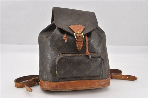 Authentic Louis Vuitton Monogram Montsouris MM Backpack M51136 LV K4665