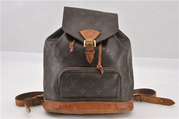 Authentic Louis Vuitton Monogram Montsouris MM Backpack M51136 LV K4665