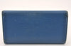 Auth Louis Vuitton Epi Porte Tresor International Wallet Blue M63385 LV K4669