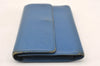 Auth Louis Vuitton Epi Porte Tresor International Wallet Blue M63385 LV K4669