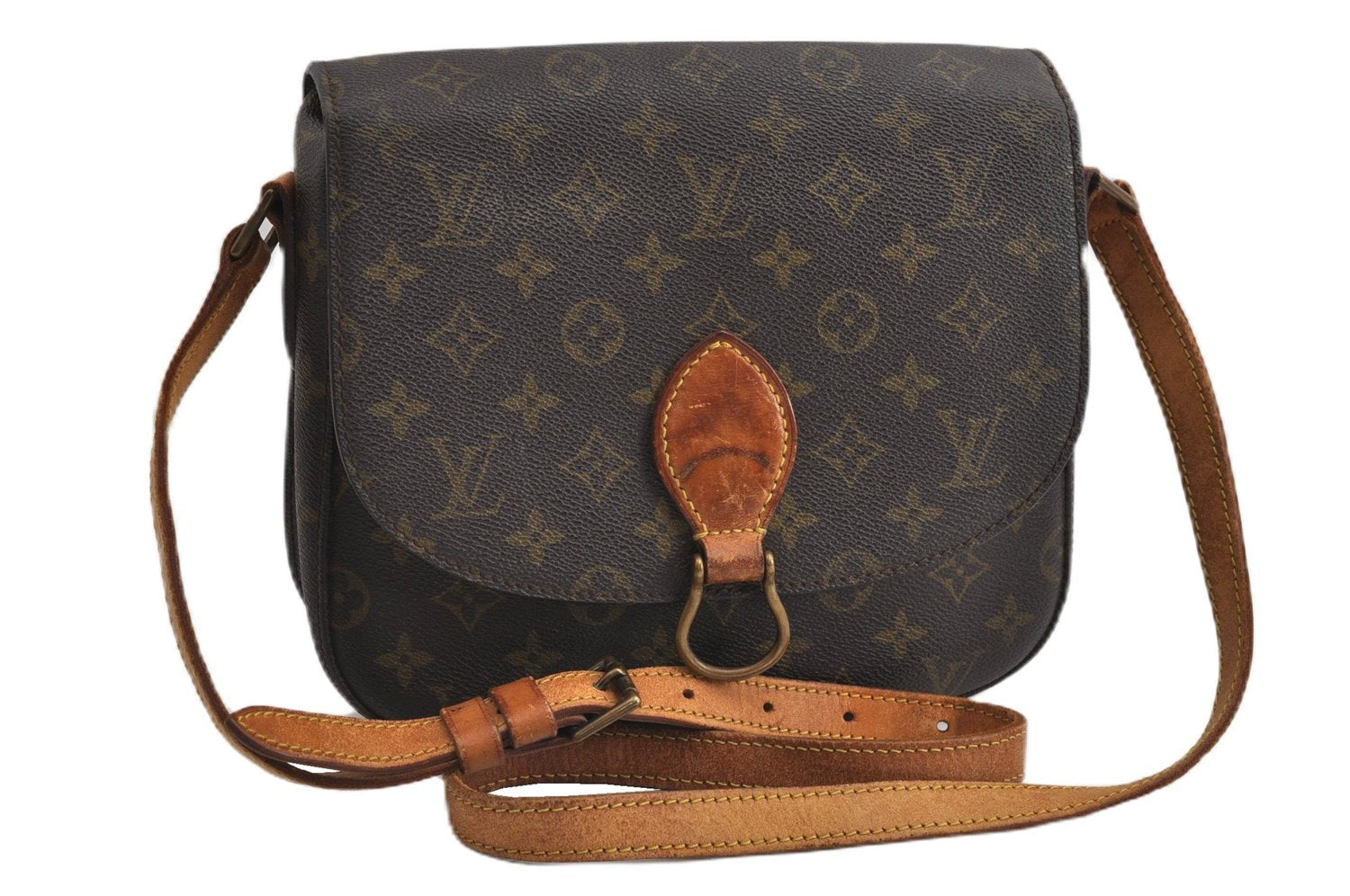 Auth Louis Vuitton Monogram Saint Cloud GM Shoulder Cross Bag Old Model LV K4671
