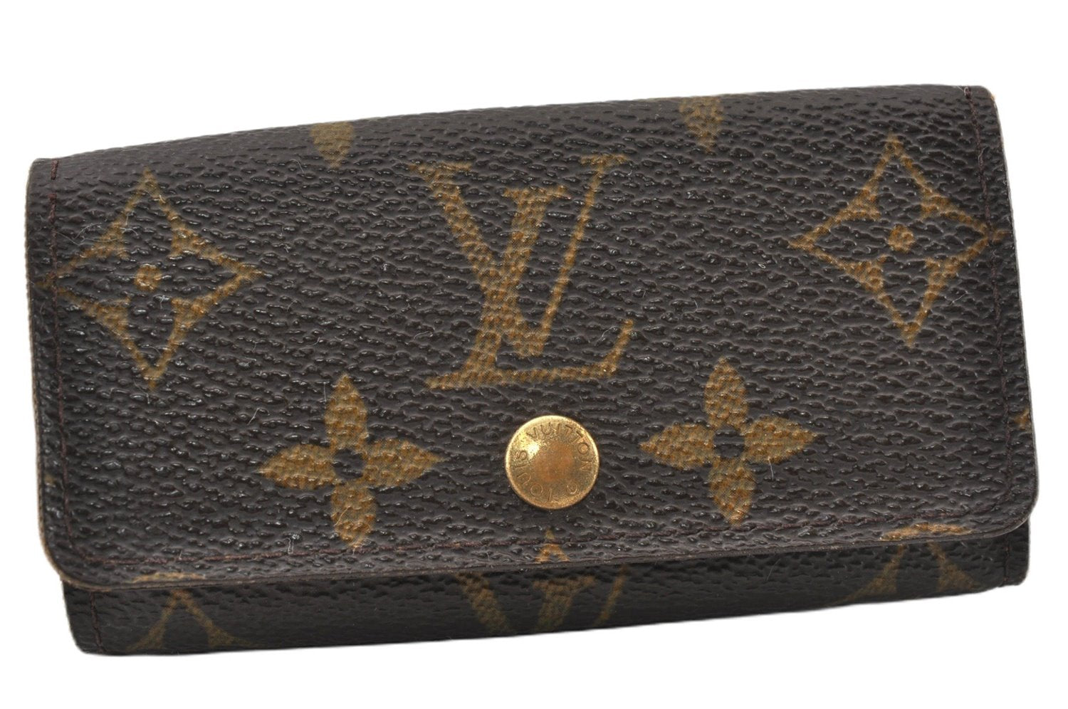 Authentic Louis Vuitton Monogram Multicles 4 Four Hooks Key Case M62631 LV K4672