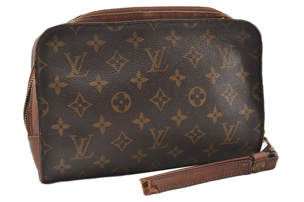 Authentic Louis Vuitton Monogram Orsay Clutch Hand Bag Purse M51790 Junk K4674