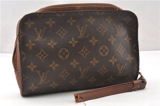 Authentic Louis Vuitton Monogram Orsay Clutch Hand Bag Purse M51790 Junk K4674