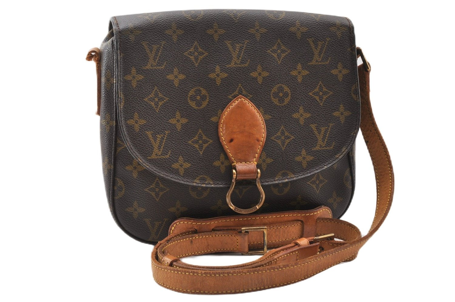 Authentic Louis Vuitton Monogram Saint Cloud GM M51242 Shoulder Bag Junk K4676