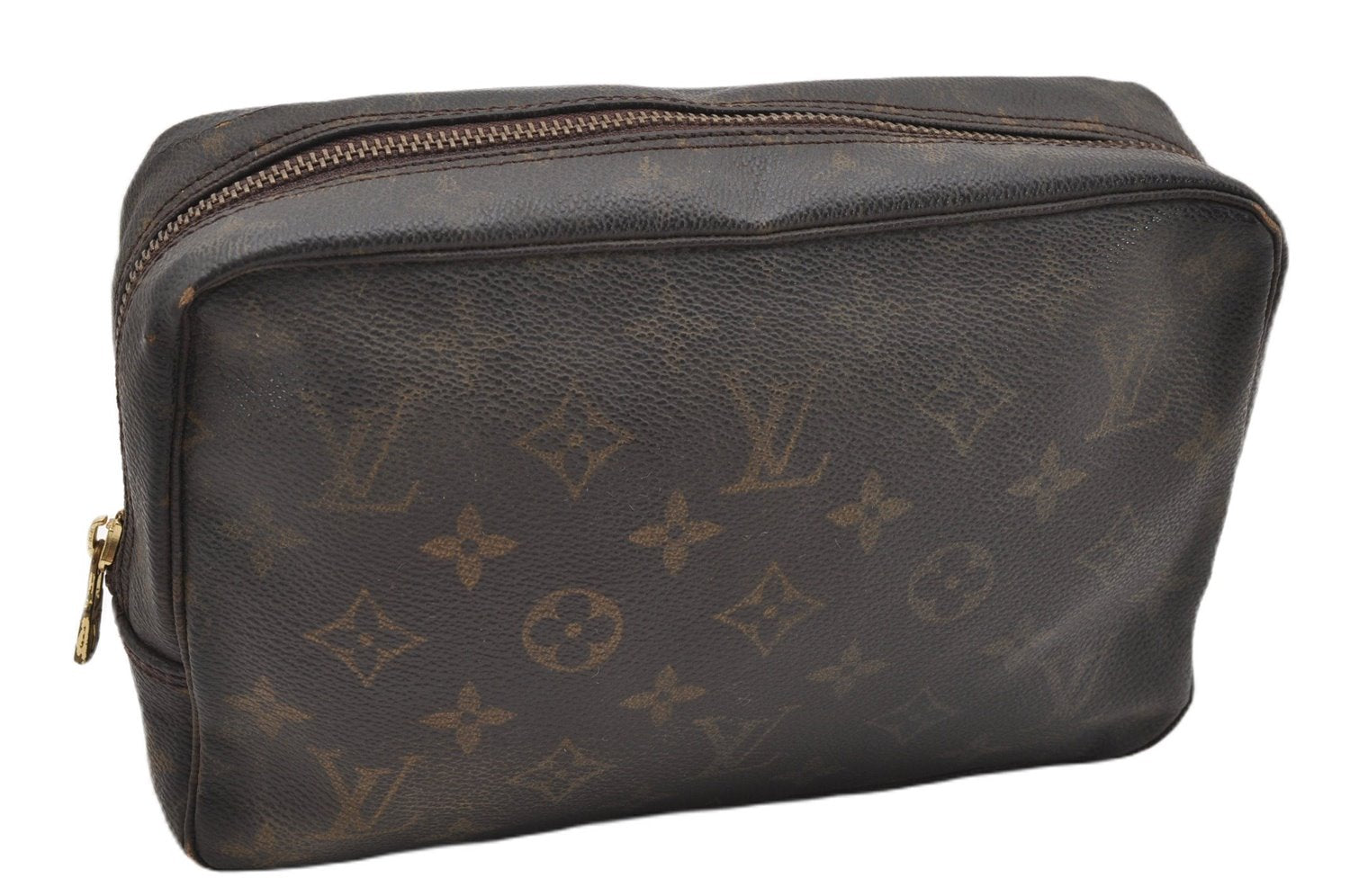 Auth Louis Vuitton Monogram Trousse Toilette 23 Clutch Hand Bag M47524 LV K4678