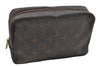 Auth Louis Vuitton Monogram Trousse Toilette 23 Clutch Hand Bag M47524 LV K4678