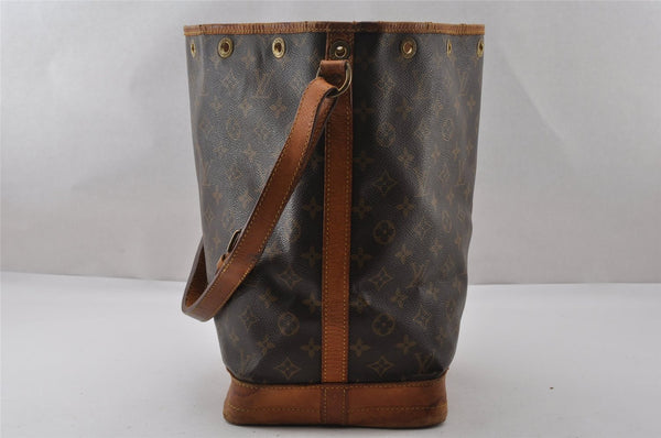 Authentic Louis Vuitton Monogram Noe Shoulder Drawstring Bag M42224 LV K4680