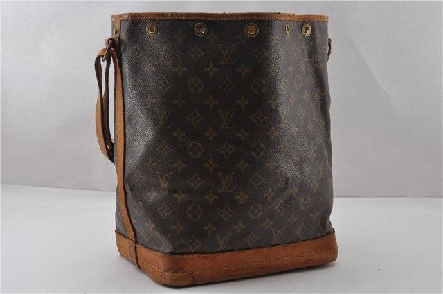 Authentic Louis Vuitton Monogram Noe Shoulder Drawstring Bag M42224 LV K4680