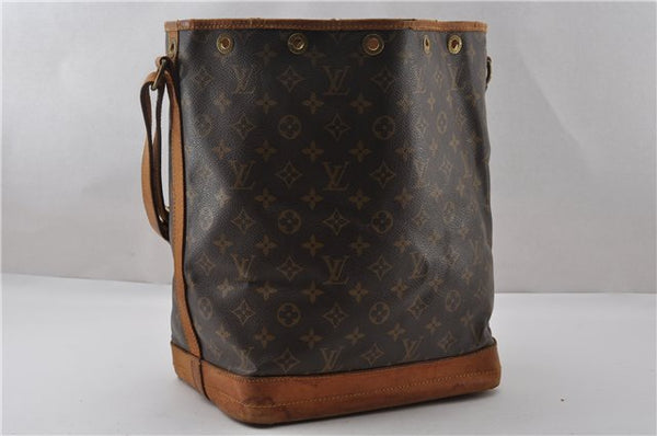 Authentic Louis Vuitton Monogram Noe Shoulder Drawstring Bag M42224 LV K4680