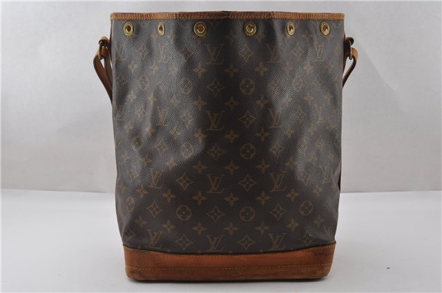 Authentic Louis Vuitton Monogram Noe Shoulder Drawstring Bag M42224 LV K4680
