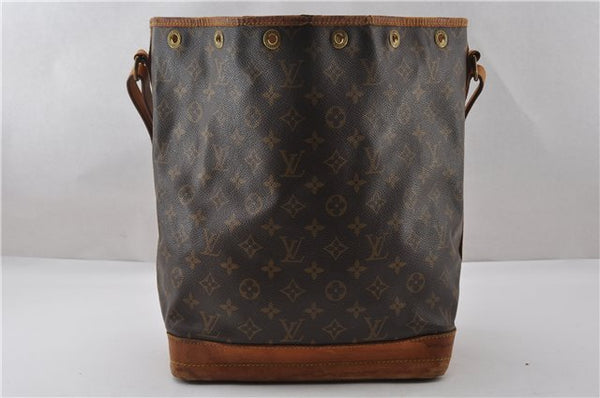Authentic Louis Vuitton Monogram Noe Shoulder Drawstring Bag M42224 LV K4680
