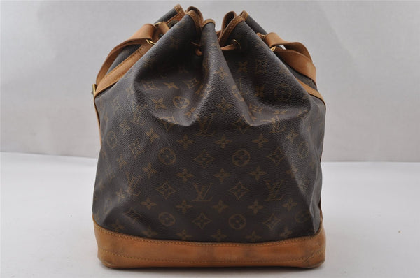 Authentic Louis Vuitton Monogram Noe Shoulder Drawstring Bag M42224 LV K4681