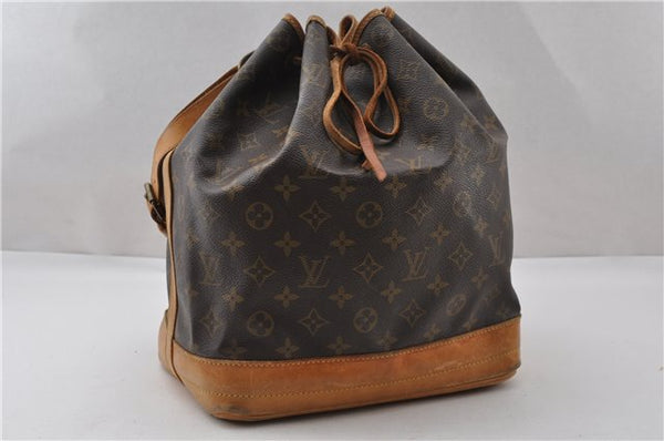 Authentic Louis Vuitton Monogram Noe Shoulder Drawstring Bag M42224 LV K4681
