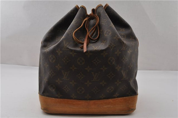 Authentic Louis Vuitton Monogram Noe Shoulder Drawstring Bag M42224 LV K4681