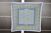 Authentic HERMES Pleats Scarf "CHASSE EN INDE" Silk Light Blue K4683