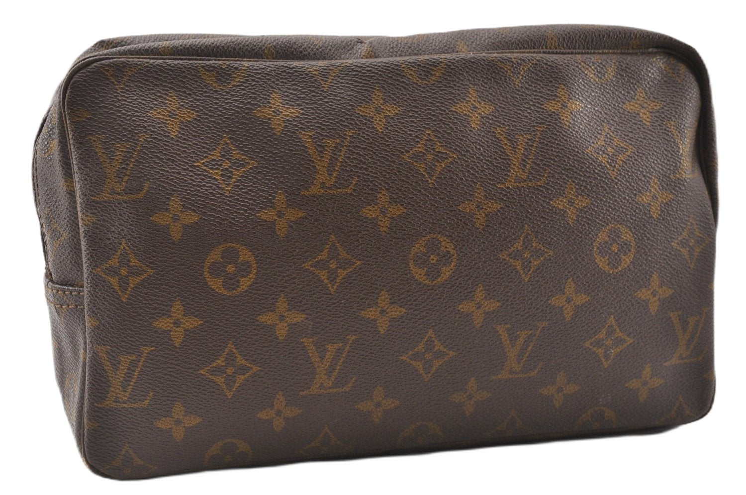 Auth Louis Vuitton Monogram Trousse Toilette 28 Clutch Hand Bag Old Model K4684