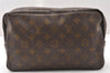 Auth Louis Vuitton Monogram Trousse Toilette 28 Clutch Hand Bag Old Model K4684