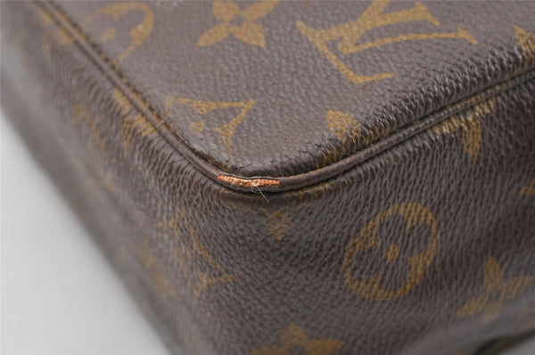 Auth Louis Vuitton Monogram Trousse Toilette 28 Clutch Hand Bag Old Model K4684