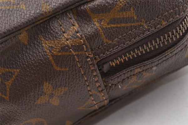 Auth Louis Vuitton Monogram Trousse Toilette 28 Clutch Hand Bag Old Model K4684
