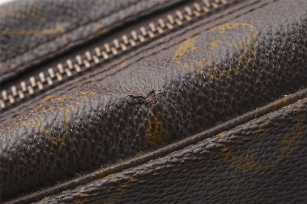 Auth Louis Vuitton Monogram Trousse Toilette 28 Clutch Hand Bag Old Model K4684