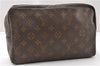 Auth Louis Vuitton Monogram Trousse Toilette 28 Clutch Hand Bag Old Model K4684