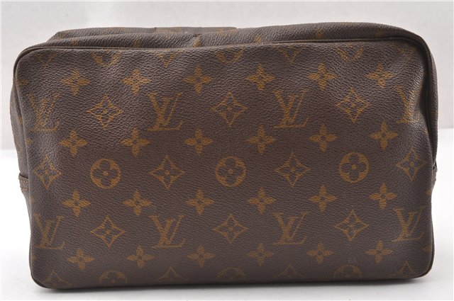 Auth Louis Vuitton Monogram Trousse Toilette 28 Clutch Hand Bag Old Model K4684