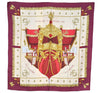 Authentic HERMES Carre 90 Scarf "VUE DU CARROSSE DE LA GALERE" Silk Purple K4691