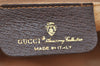 Authentic GUCCI Web Sherry Line Shoulder Cross Bag GG PVC Leather Brown K4692