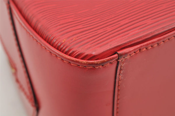 Authentic Louis Vuitton Epi Pont Neuf Hand Bag Purse Red M52057 LV K4693