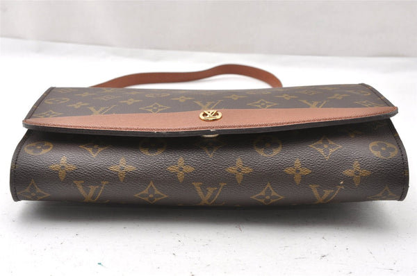 Authentic Louis Vuitton Monogram Bordeaux M51797 2Way Shoulder Clutch Bag K4694