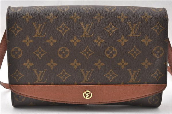 Authentic Louis Vuitton Monogram Bordeaux M51797 2Way Shoulder Clutch Bag K4694