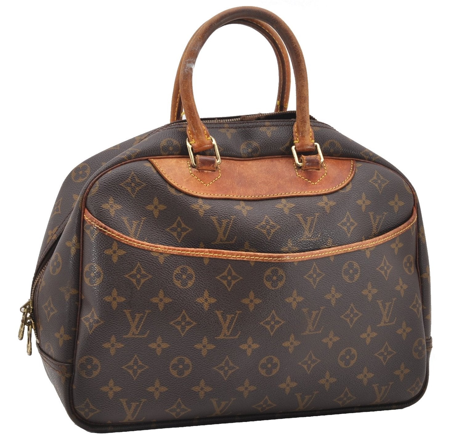 Authentic Louis Vuitton Monogram Deauville Hand Bag M47270 LV Junk K4697