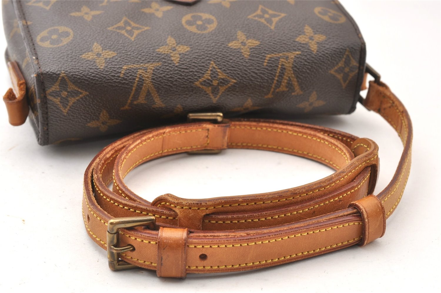 Auth Louis Vuitton Monogram Saint Cloud MM M51243 Shoulder Cross Bag Junk K4698