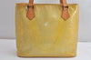 Authentic Louis Vuitton Vernis Houston Shoulder Hand Bag Yellow M91053 LV K4699