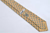 Authentic HERMES Tie Necktie Parrot Pattern Silk 7167FA Yellow K4703