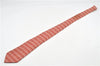 Authentic HERMES Tie Necktie Chain Pattern Silk 7644TA Red K4704