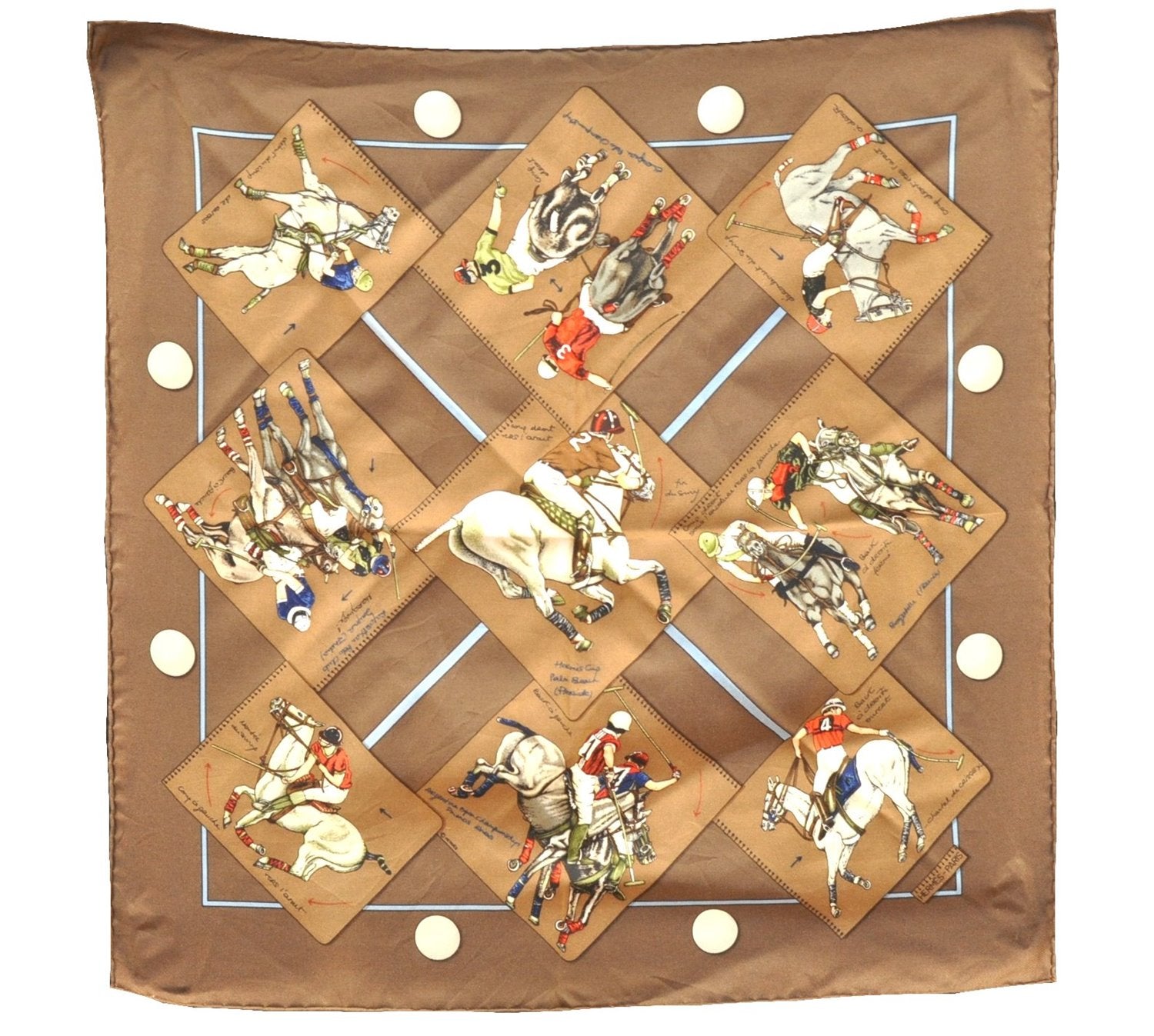 Authentic HERMES Petit Carre 40 Scarf Handkerchief 