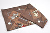 Authentic HERMES Petit Carre 40 Scarf Handkerchief "DU POLO" Silk Brown K4706