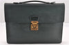 Authentic Louis Vuitton Taiga Serviette Kourad Briefcase Green M30074 LV K4707